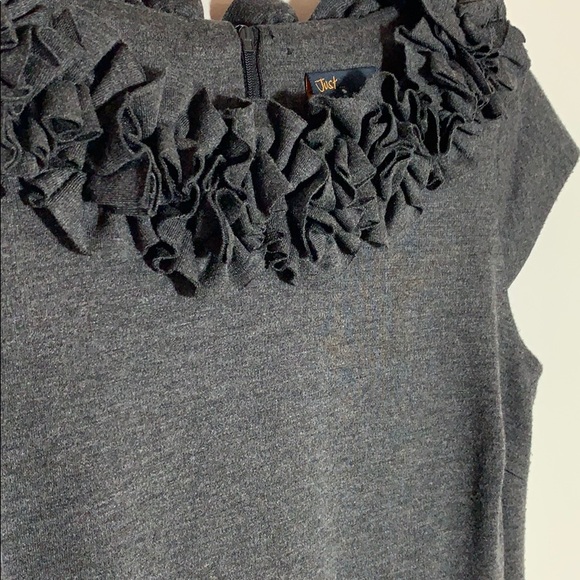 Grey Ruffle Dress - Picture 2 of 5